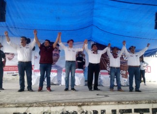 Jorge Luis Fuentes Carranza con Miguel Barbosa de gira por los municipios de Juan Galindo y de Jopala