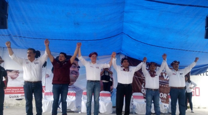 Jorge Luis Fuentes Carranza con Miguel Barbosa de gira por los municipios de Juan Galindo y de Jopala